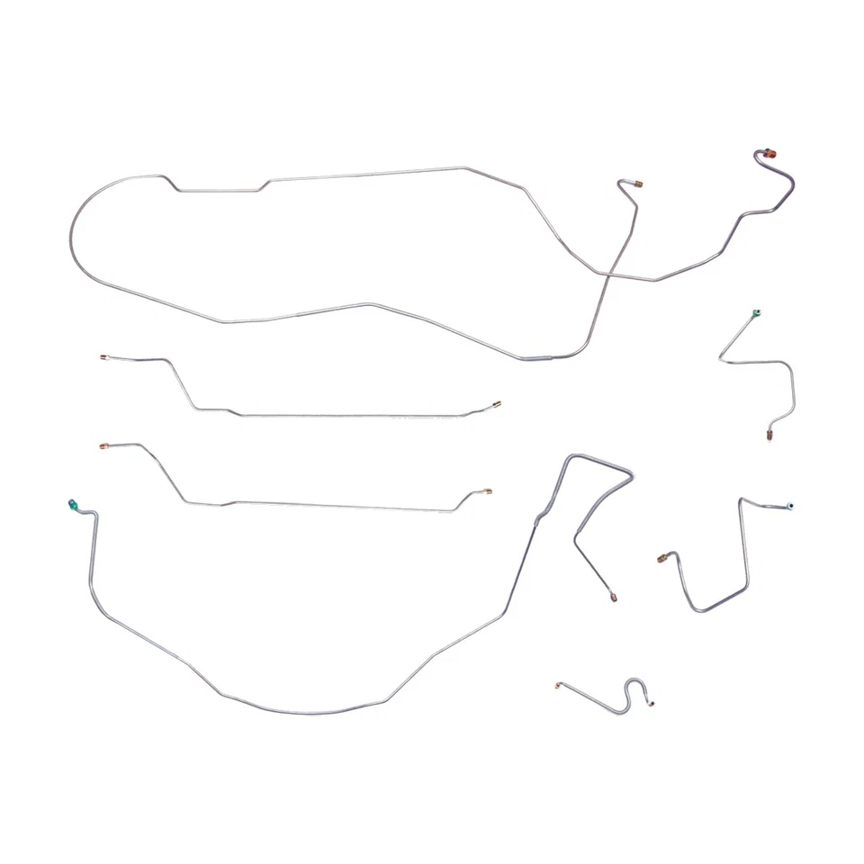 Chevrolet Impala Conv I6 1967-68 Kit completo de línea de freno de tambor eléctrico de acero inoxidable Foto 1 de 4