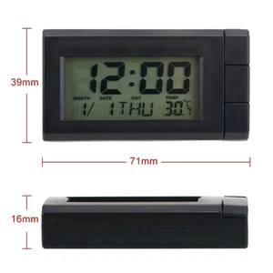Electronic Display Digital Clock ABS Adjustable Auto Thermometer - Picture 1 of 11