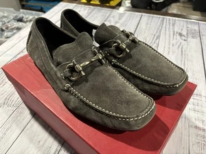 Mens Salvatore Ferragamo Shoes Sz 11 D Driving Loafers Suede EXCELLENT Cond 0244 - Picture 1 of 10