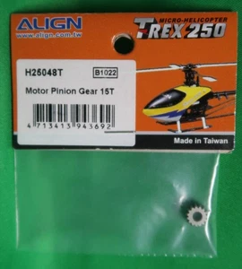 Align T-Rex 250 Motor Pinion Gear 15T H25048T RC Helicopter Parts Japan PPG - Picture 1 of 4