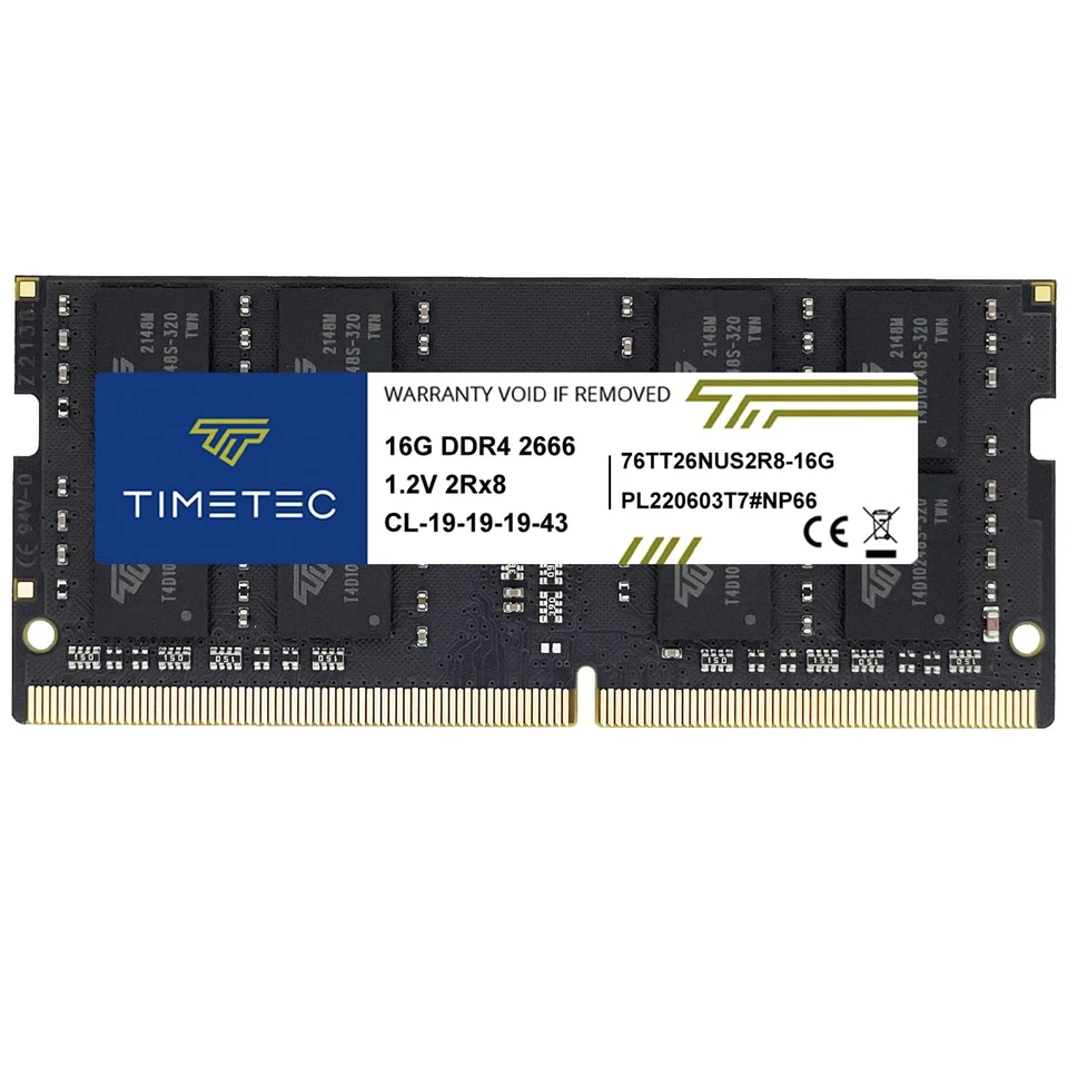Timetec Hynix IC Ddr4 2666mhz Pc4-21300 260 Pin Laptop Memory RAM Module 16 GB