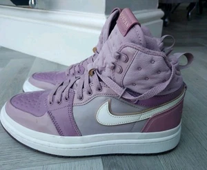 Womens air jordan 1 acclimate plum fog TRAINERS/ white UK 6 EU 40 AMAZING CON - Picture 1 of 10
