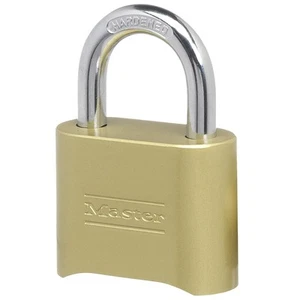 Master Lock 175D Locker Lock Set Your Own Combination Padlock, 1 Pack, Brass - Picture 1 of 6