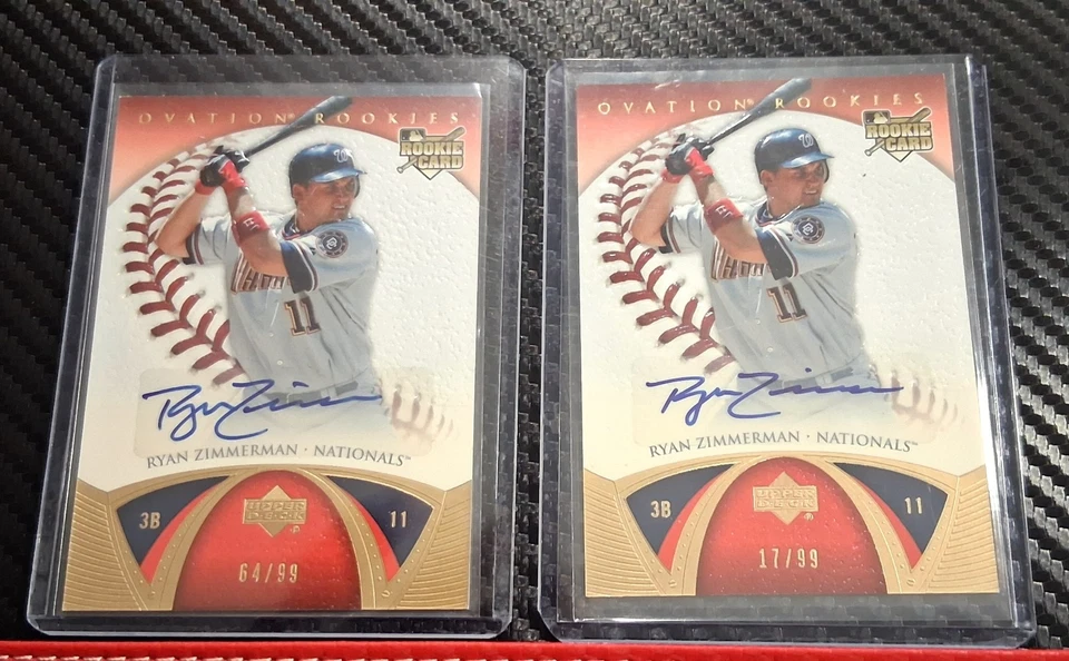 Tarjeta de béisbol 2006 Ryan Zimmerman #119 Gold Ovation de los Nacionales de Washington casi nueva Foto 1 de 3