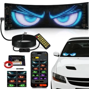 1x 35cm Lkw Devil's Eye Lampe LED Bildschirm Auto Augenlicht Dynamisches Licht - Picture 1 of 12