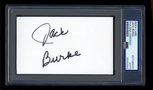 JACK BURKE SIGNED MINT INDEX CARD PSA/DNA AUTOGRAPH 1956 MASTERS PGA CHAMPION - Picture 1 of 1