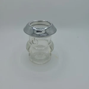 Vintage LABEN Sterling Silver Glass Toothpick /  Match Holder  - Imagen 1 de 4