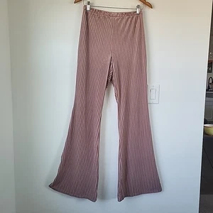 Forever 21 rosa Samt Schlaghose Damen Medium Schlaghose Cordury Streifen - Bild 1 von 9