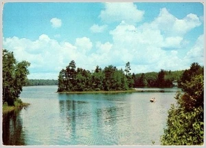 50s Kodachrome WI Waterway Postcard L.L. Cook Co. Milwaukee - Picture 1 of 2