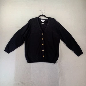 Cárdigan Victoria Jones vintage para mujer talla 2X botones dorados dinero antiguo preppy - Imagen 1 de 9