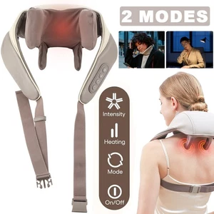 Electric 6D Neck And Shoulder Massager, Shiatsu, Kneading With Heat And 2 Modes - Picture 1 of 17