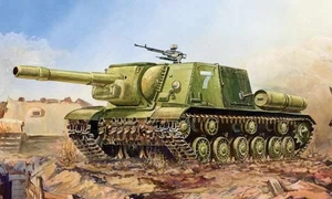 ZVZEDA 6182 MAQUETTE MILITAIRE CHAR CANON AUTOMOTEUR SU-152 1/100 - Picture 1 of 1