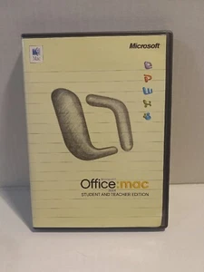 Microsoft Office Mac 2004 Student And Teacher Edition w/ 3 Keys And Booklet VGC - Picture 1 of 1