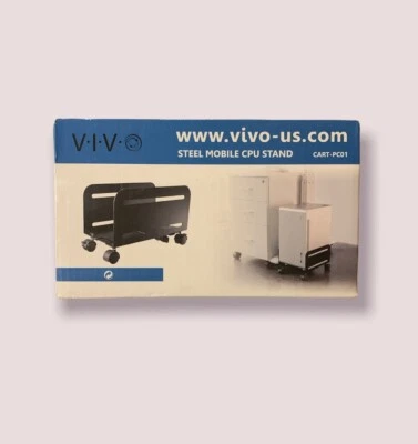VIVO CART-PC01 ATX Desktop Case Adjustable Mobile Cart Holder - Black. #A6 - Image 1 of 4