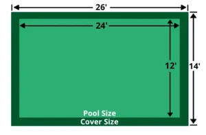 12x24 Loop-Loc Green Mesh Rectangle Pool Safety Cover - LLM1005 - Picture 1 of 5
