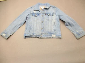 LEVI'S Size 6-7 YRS Girls Cotton Blend Button Up Front Pocket Denim Jacket 161 - Picture 1 of 8