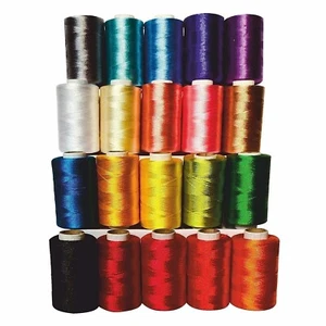 Silk Thread 20 Color Set Embroidery Crafts Shiny Soft Thread Spools 20 Pcs - Picture 1 of 2