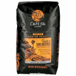 HEB Cafe Ole Taste of Texas San Antonio Blend café grano entero 32 oz bolsa de 2 libras - Imagen 1 de 4