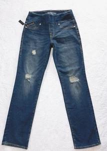 ROCK & REPUBLIC ― Size 10 ― FEVER PULL ON STRAIGHT LEG Denim Rx Jeans NWT #CY41 - Picture 1 of 6