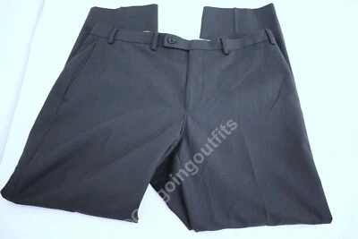 CHAPS Men's Flat Front Dress Striped Pants Size 36 x 30 - Image 1 of 4