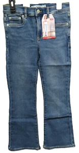 Levi's 726 Flare Girls 7 High Rise Adj. Waistband Dark Wash Jeans A2 - Picture 1 of 10