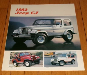 Original 1982 Jeep CJ-5 CJ-7 Sales Brochure Catalog Laredo Renegade Limited - Picture 1 of 2