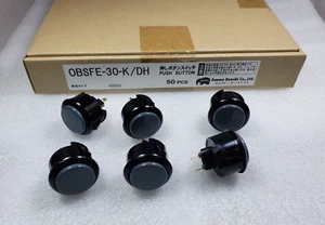 Japan Sanwa New Silent Buttons Gray x6 pcs OBSFE-30-K/DH Video Game Arcade Parts - Picture 1 of 9