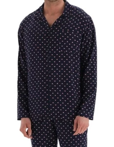 Herren Nachthemd langarm mit Brusttasche Schlafshirt Pyjama Oberteil 😴 #Nacht M - Bild 1 von 5