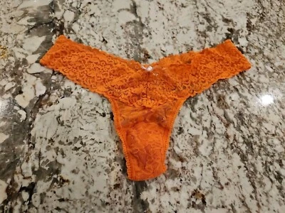 VERDADEIRA CALCINHA TANGA VINTAGE VICTORIA'S SECRET O/S laranja LACIE rara - Imagem 1 de 3