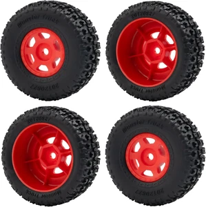 RCHUBAM 1/14 Plastic Wheel and Tire 4Pcs RC Front/Rear Tires and Wheel Compatibl - Picture 1 of 8
