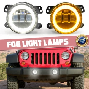 Bumper 4" Led Drivning Fog Lights for Jeep Wrangler JL JT JK Rubicon 2007-2024 - Picture 1 of 14