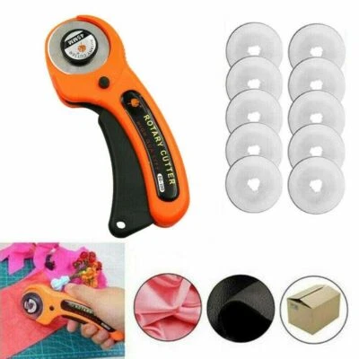 45mm Stoffschneider Rollschneider Rundmesser Rotary Cutter + 10 SchneideKlingen - Bild 1 von 4