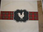 Country Plaid Farm Animal Placemats by Bella Bugg Set Of 4 Rooster Pig Cow Goat