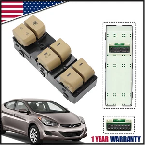 Beige Left Driver For Hyundai Elantra 2011-2015 Master Door Window Power Switch - Imagen 1 de 8