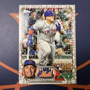 2023 Topps Holiday Francisco Alvarez #H111 Metallic Snowflake Rookie Parallel RC - Bild 1 von 6