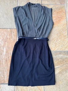 Tolles Damen Designer Sommer Kleid von Mango "Suit" Größe medium blau gemustert - Bild 1 von 6