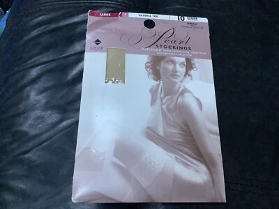 Vintage 90’s St Michael M& S Pearl🌹shine Stockings 10 Denier LARGE NATURAL TAN - Image 1 of 3