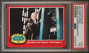 PSA 7 1977 Topps Star Wars #113 Ben hides from Imperial stormtroopers! Pop29 - Picture 1 of 2