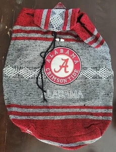 Alabama Crimson Tide Backpack Gray Red Tight Knit Lightweight Satchel - Picture 1 of 6