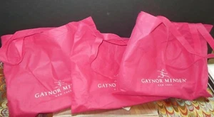 Lot of 3 Gaynor Mindon Logo Promotional totes Hot Pink reuseable shopping bag - Picture 1 of 1