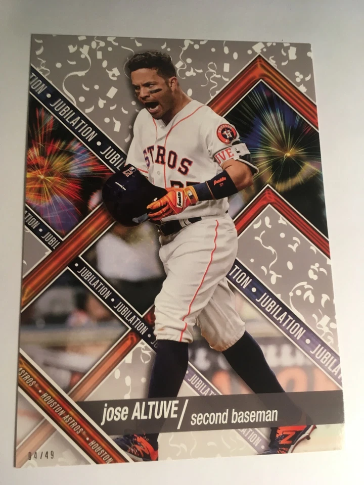 2017 Topps High Tek Jubilation 5x7 Jose Altuve Astros JJA #'d 05/49 - Image 1 of 1
