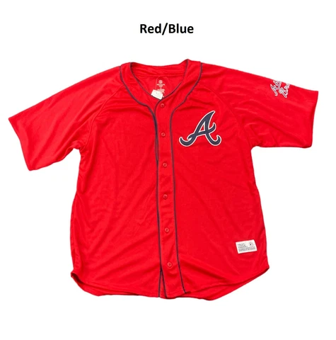 Genuine Merchandise Dynasty ATL Brave's Men's Short Sleeve Button-Down Jersey Cover