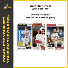 2023 Topps Heritage - Complete Your Set - Cards #201 - 400 - Quick & Free S/H