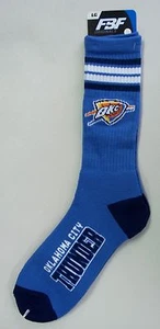 Okalhoma City Thunder Socks Large Size 10 to 13 4 Stripe - Picture 1 of 3
