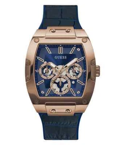 Guess Men's Blue Gold Tone Multi-function Quartz Watch - GW0202G8 NEW - Picture 1 of 6