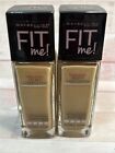 Lot Of 2 -Maybelline Fit Me! Foundation-Sun Beige #310-Dewy + Smooth-Spf18