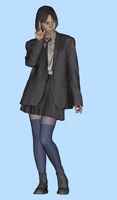 Resin 1/18 Diorama Real Series Miniature Figurine Toys Doll Grey Suit Girl 147 - Image 1 of 3