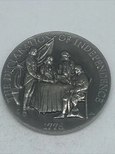 The Declaration Of Independence - 1776 - Longines Symphonette Pewter Medal - Picture 1 of 3