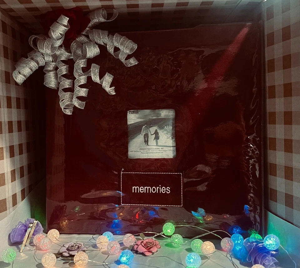 Álbum de fotos Pioneer Scrapbook 12"x12"~Memórias de pano vermelho~20 páginas de carregamento superior - Imagem 1 de 1