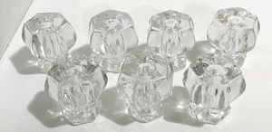 7 CRYSTAL HEXAGON KNOBS, NEW IN ORIGINAL BOX - Picture 1 of 1